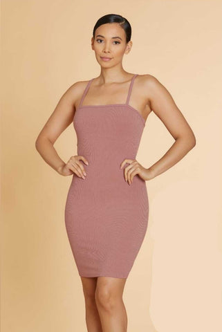 Ribbed Spaghetti Strap Dress 67981