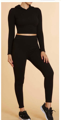 Seamless Hooded Legging Set 81087