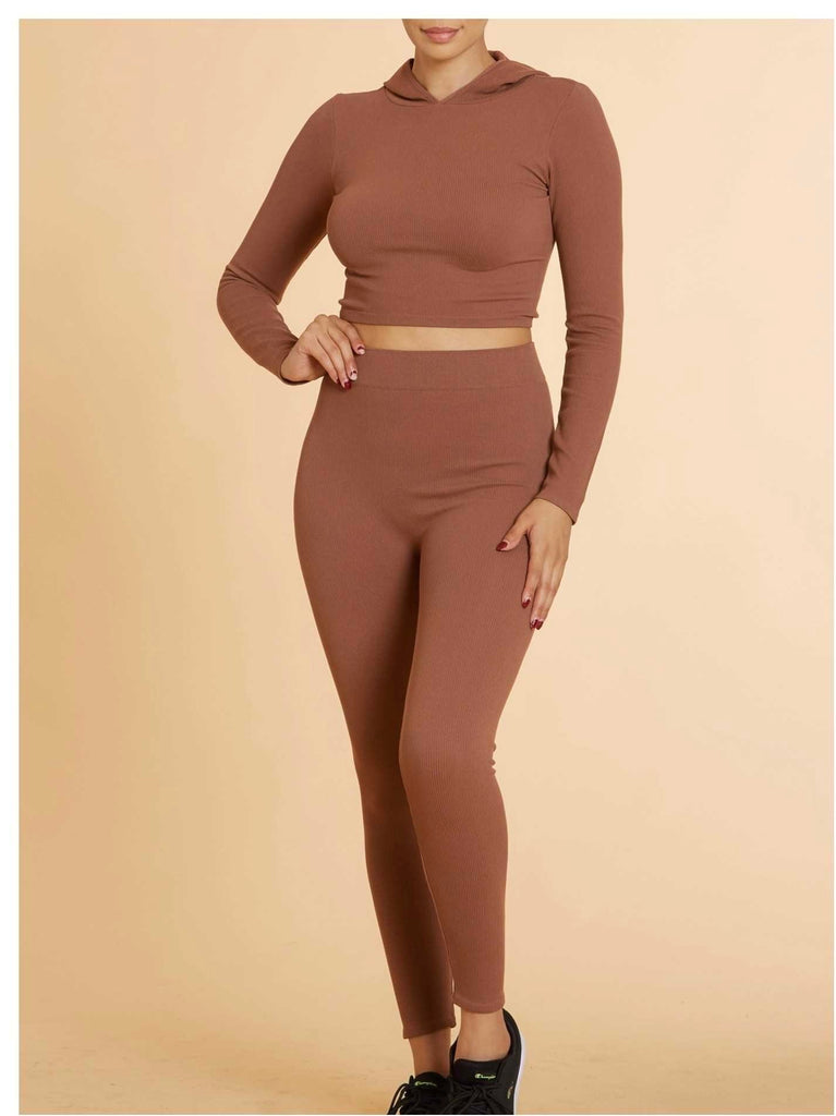 Seamless Hooded Legging Set 81087