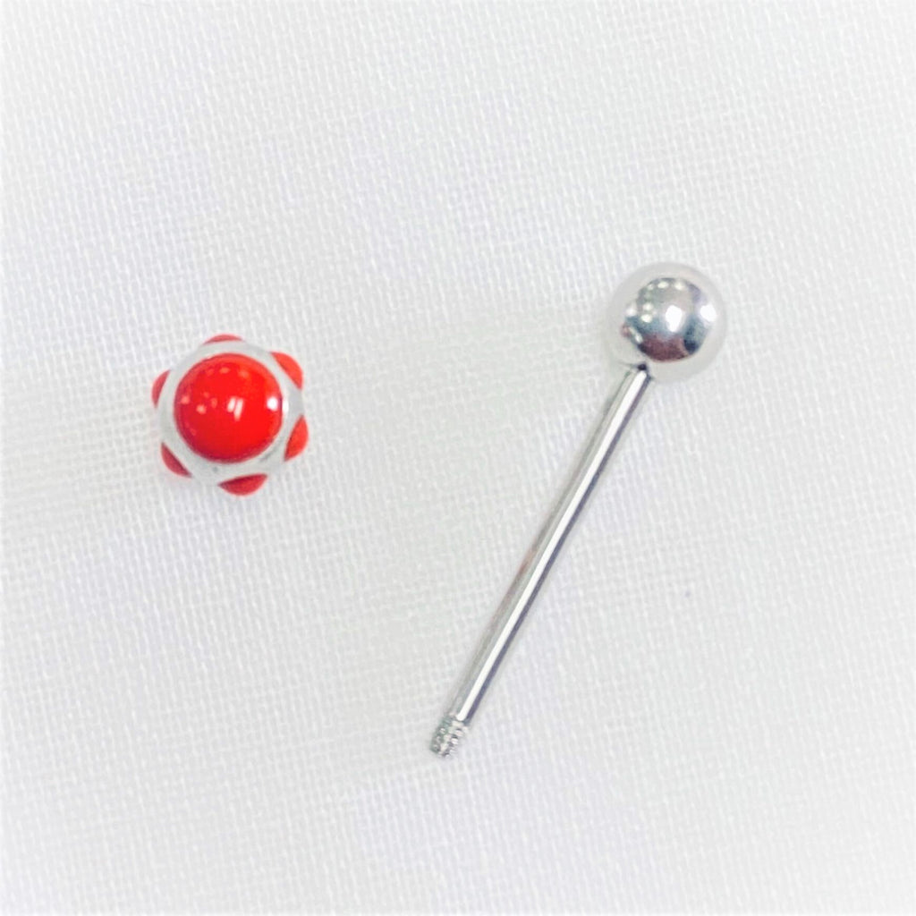 Chrome Spike Tongue Piercing