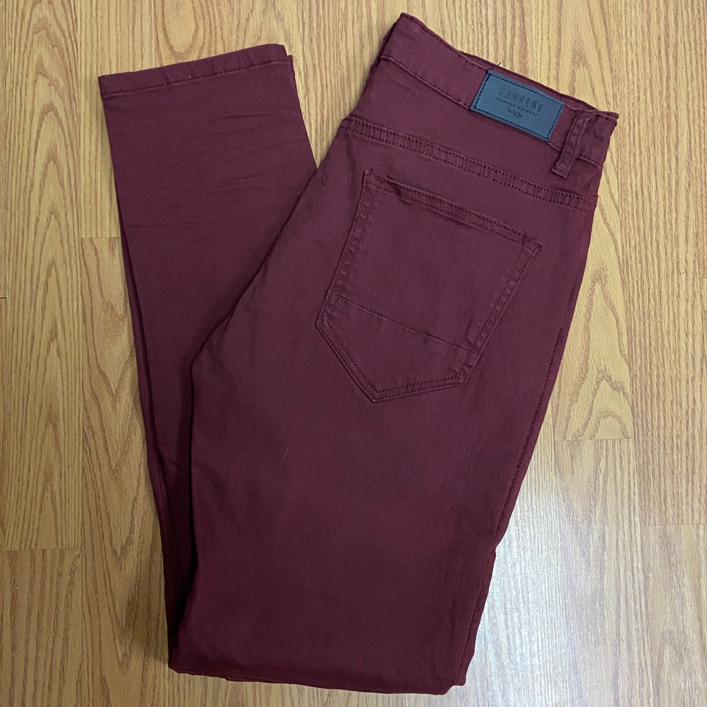 Mad Blue Burgundy Slim Fit Jeans