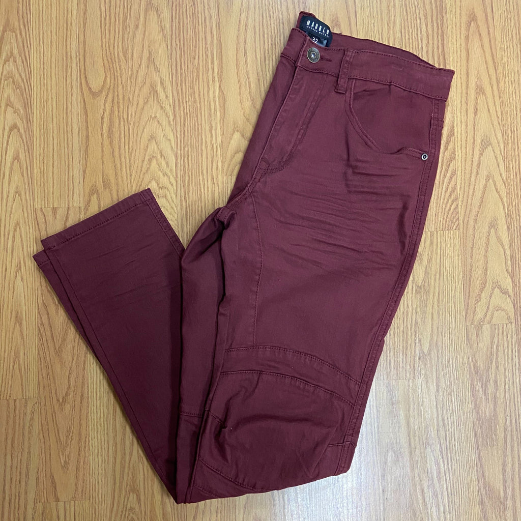 Mad Blue Burgundy Slim Fit Jeans