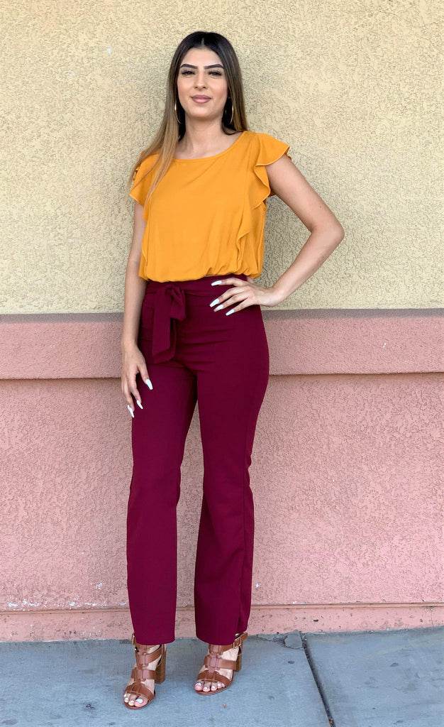 Ruffle Shoulder Smocking Top (FINAL SALE)