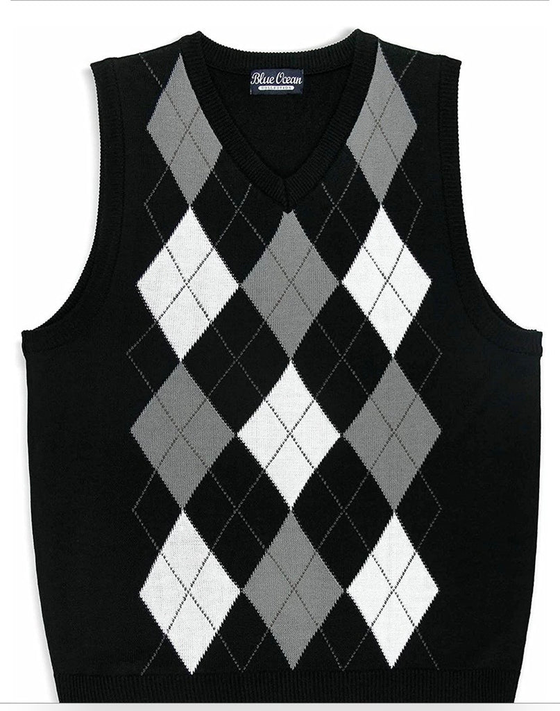 Blue Ocean Boy's Argyle Vest