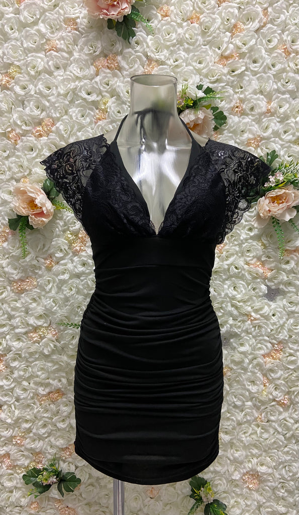 Brushed Lace Rushed Dress 3125