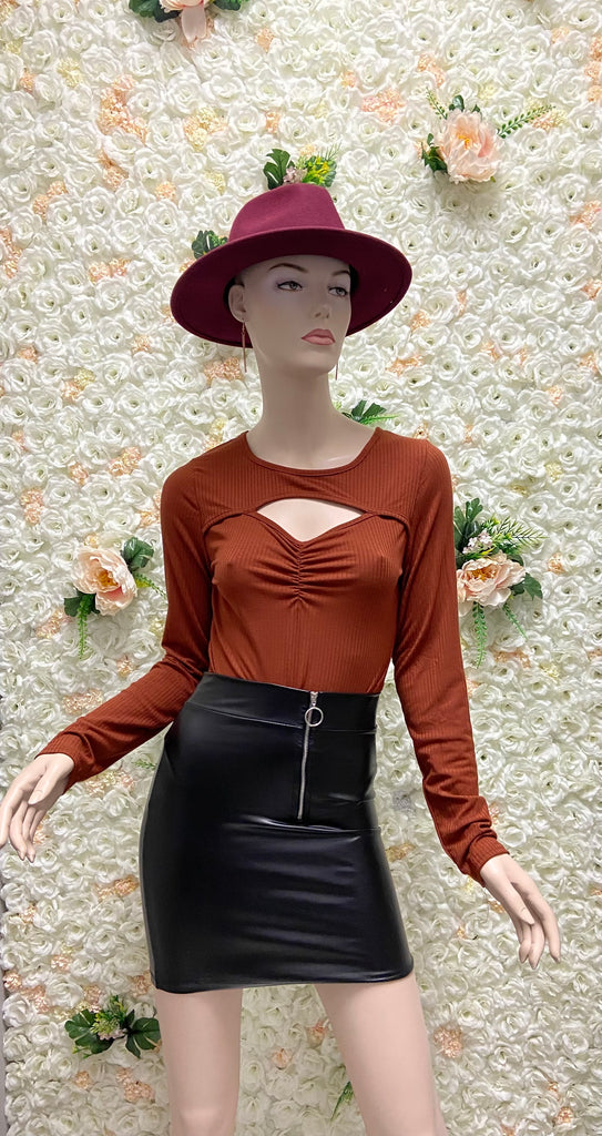 Peep Long Sleeve Bodysuit