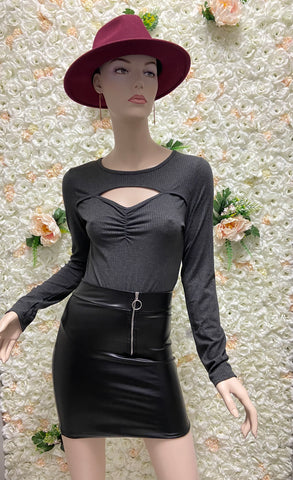 Peep Long Sleeve Bodysuit