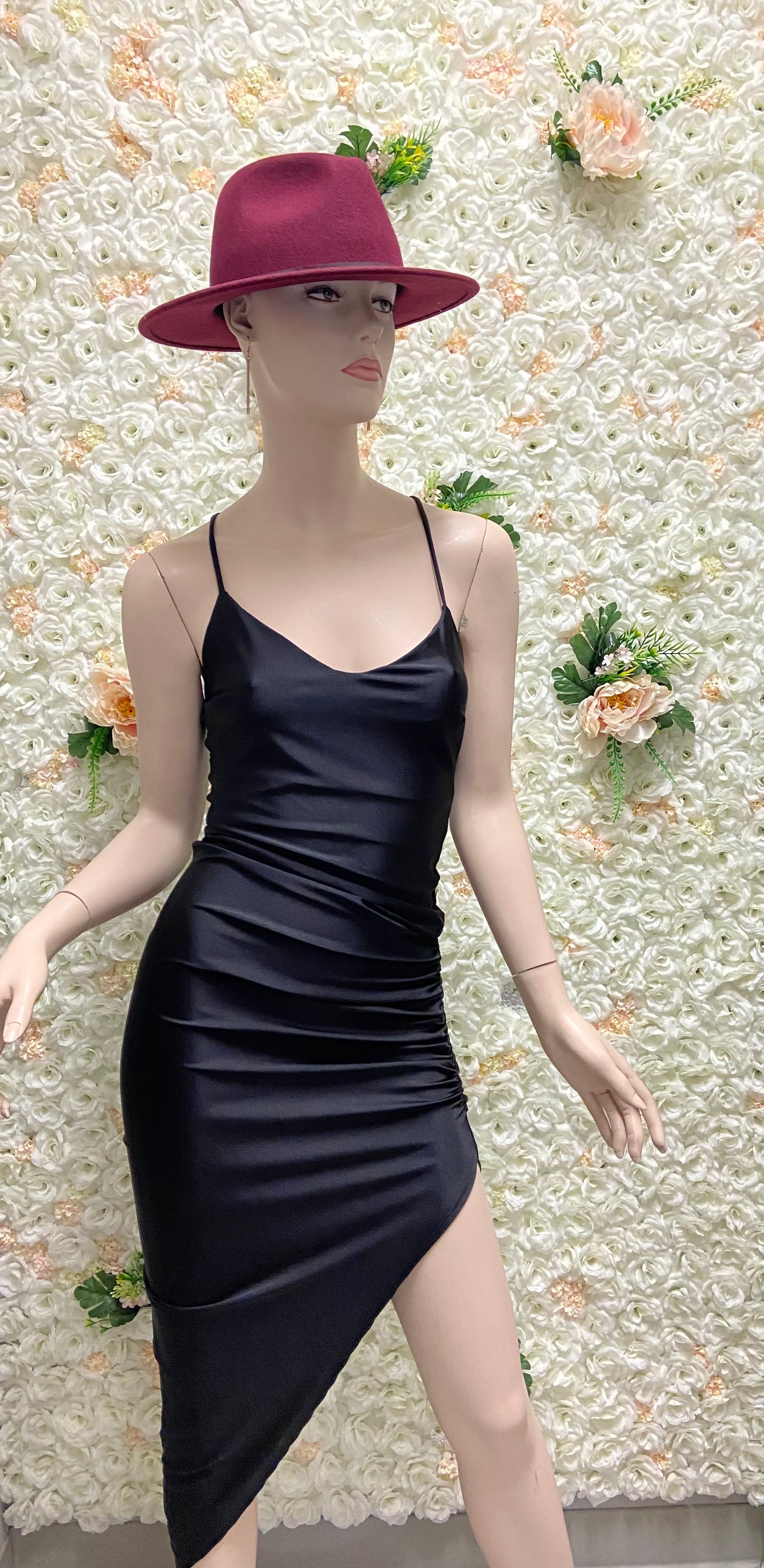 Asymmetrical Dress 1542 ( FINAL SALE ) Black / Large Asymmetrical Dress 1542 ( FINAL SALE ) Black / Large