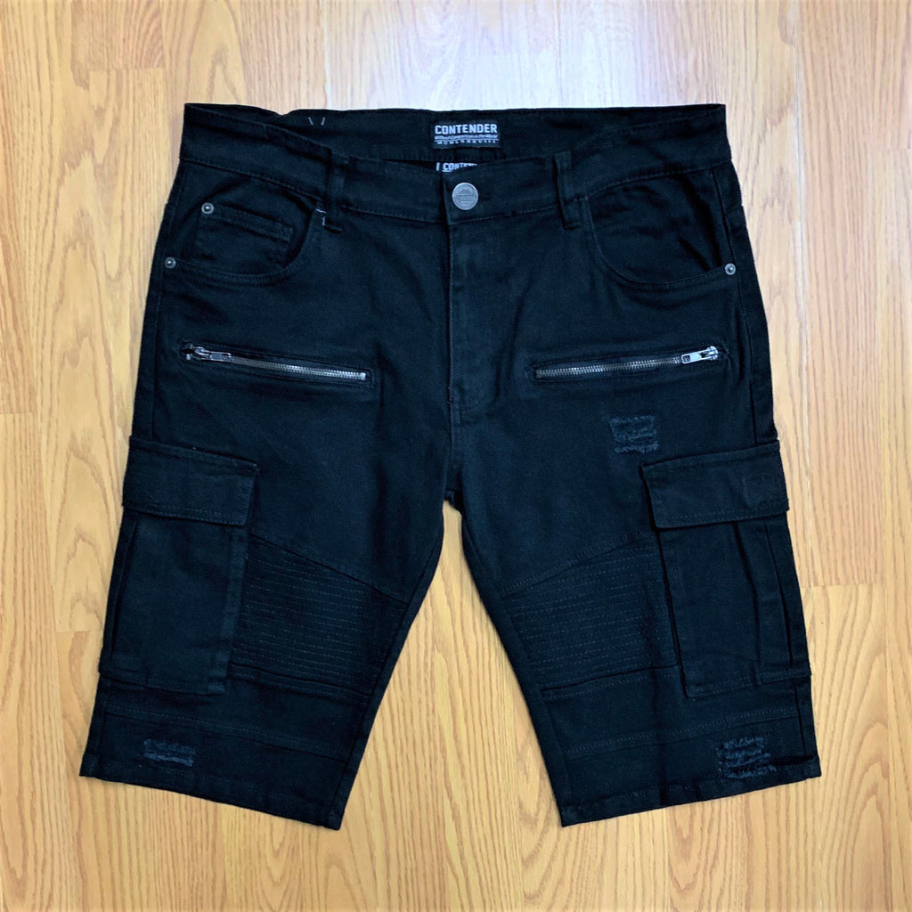 Contender Stretch Skinny Zipper Shorts