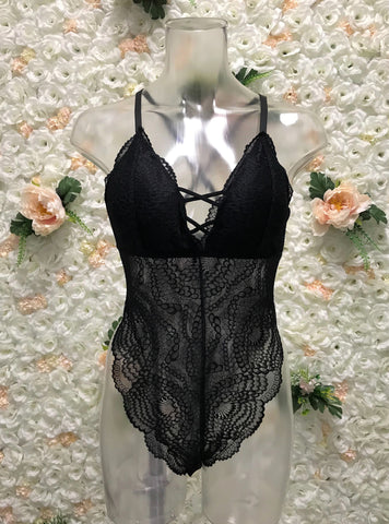 All Lace Pattern Bodysuit IFashion F103