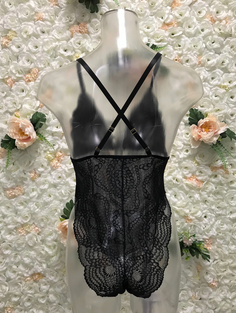 All Lace Pattern Bodysuit IFashion F103