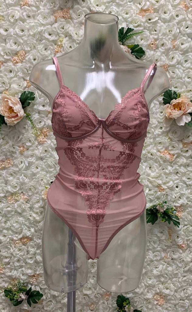 Lace Pattern Bodysuit 68074