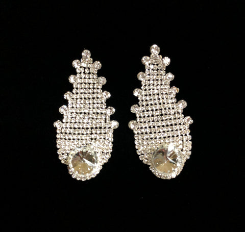 Comet Rhinestone Drop Earrings