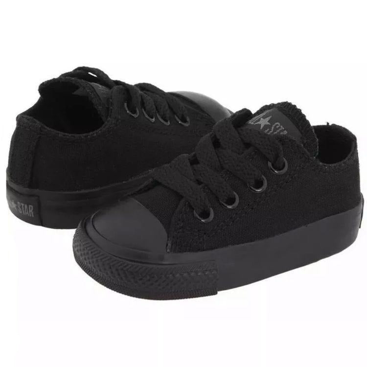 Converse Toddler Chuck Taylor Mono Black Low Top ( FINAL SALE )