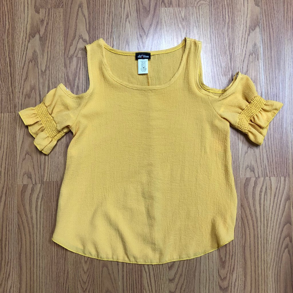 Ruffled Sleeve Flowy Top (FINAL SALE)