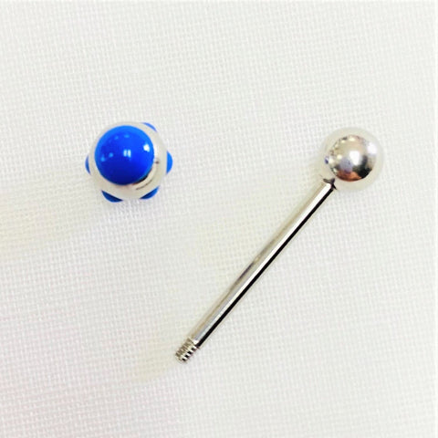 Chrome Spike Tongue Piercing