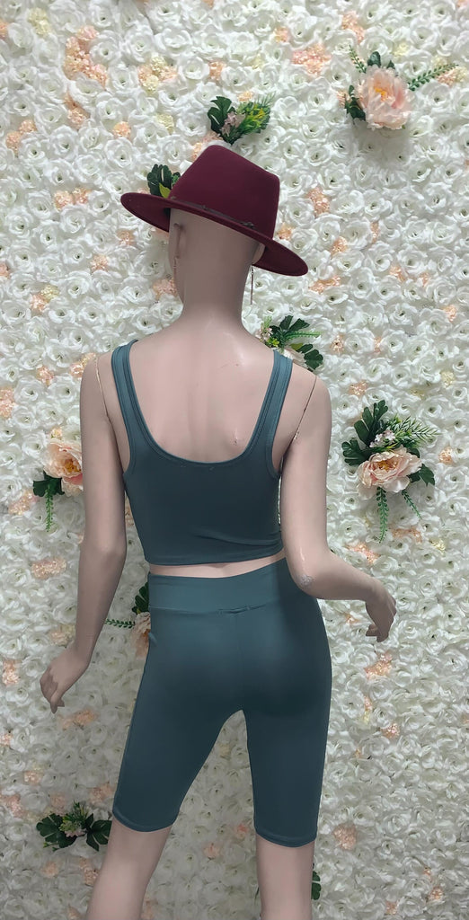 Crop Top & Biker Shorts Set Bozzolo 78213