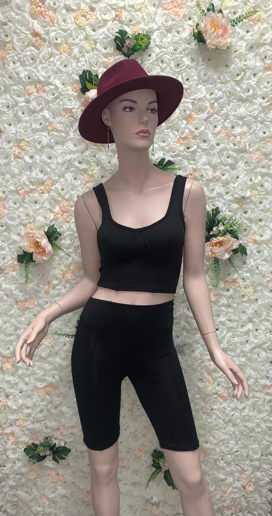 Crop Top & Biker Shorts Set Bozzolo 78213