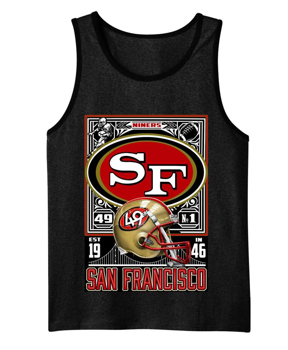 San Francisco 49ers Est 1946 Graphic Tank Top - Craze Fashion