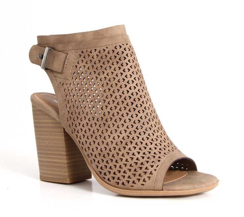 Jamal Block Heel Peep Toe Booties (FINAL SALE)