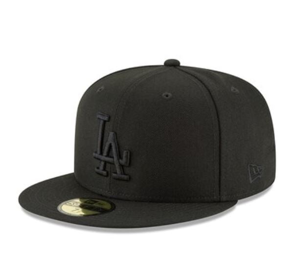 LA Dodgers Black Black Fitted Cap
