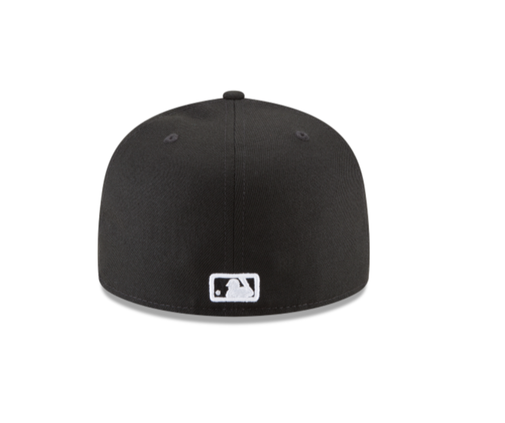 LA Dodgers Black White Fitted Cap