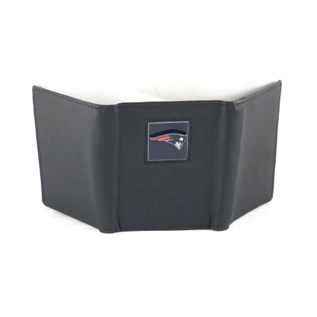 NE Patriots Leather Tri Fold Emblem Wallet