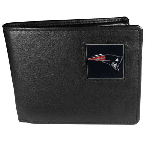 NE Patriots NFL Leather Bi Fold Wallet