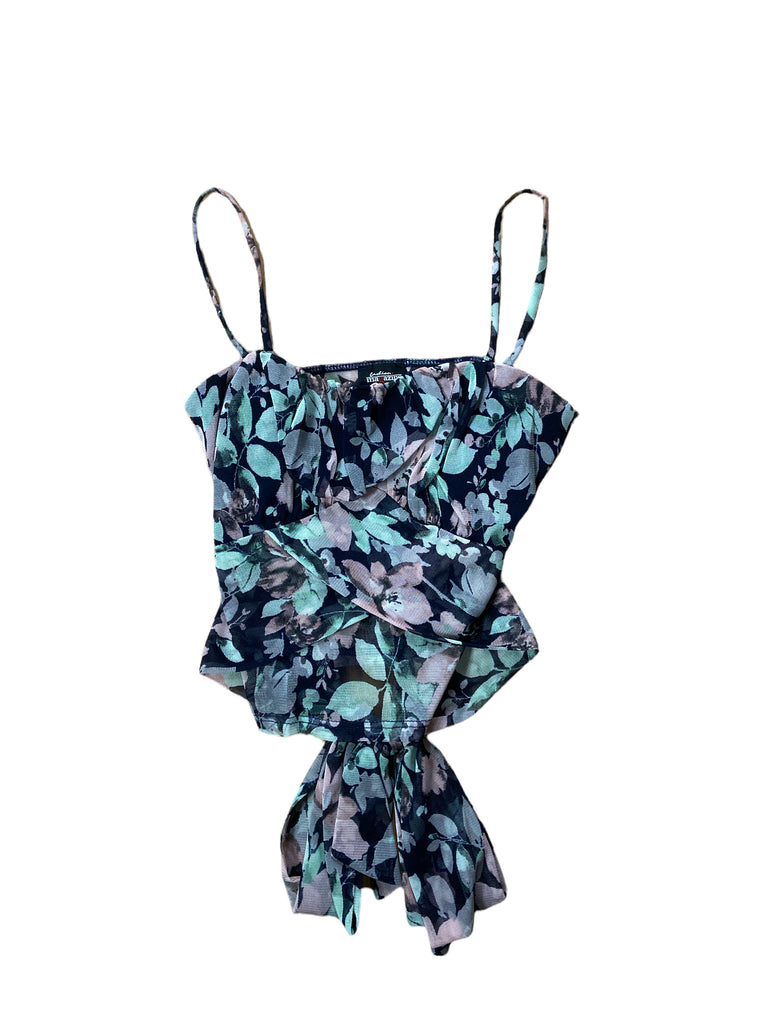 Tie Back Floral Top 3321