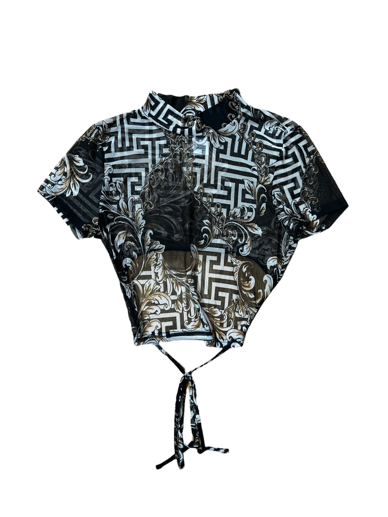 Open Back Mesh Top 3313