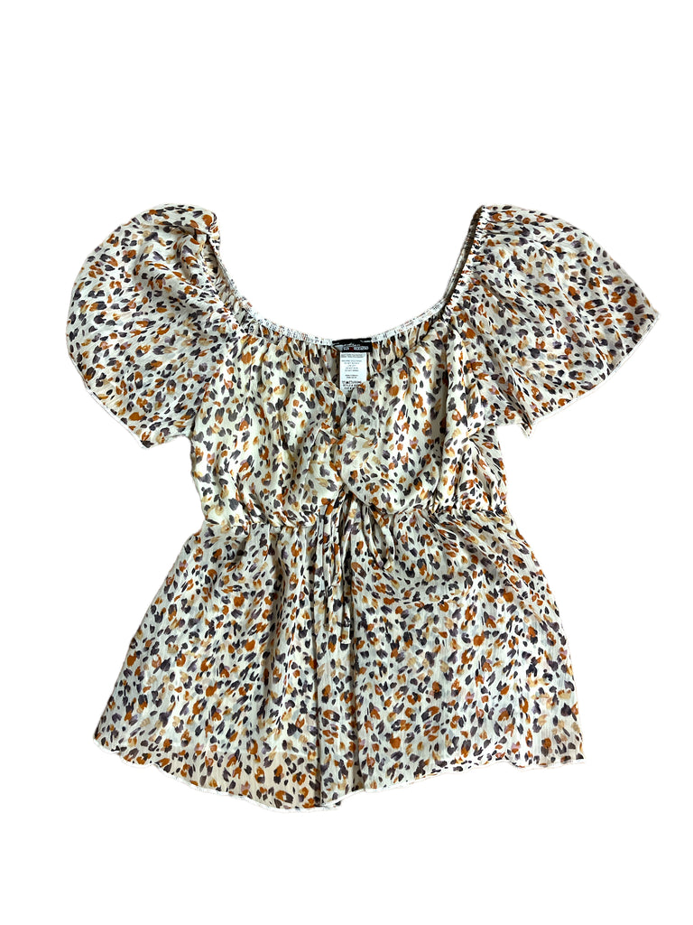 Off Shoulder Rushed Top 3579