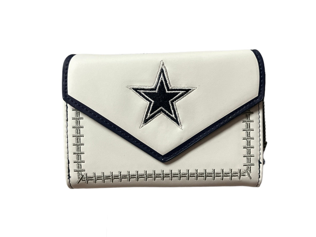 Cowboys Stitched Zip Around Wallet