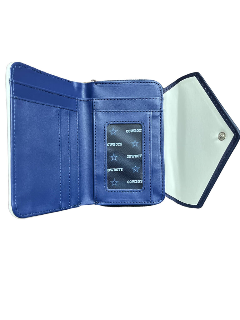 Cowboys Stitched Zip Around Wallet