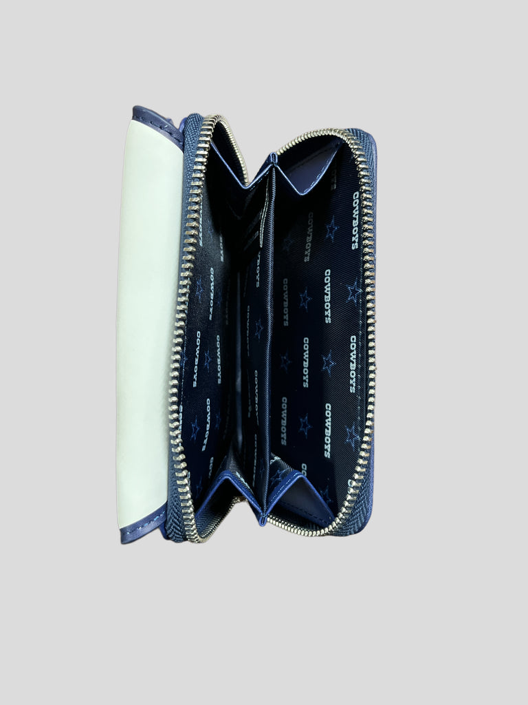 Cowboys Stitched Zip Around Wallet