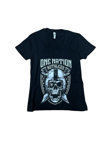 One Nation Ruthless Raiders Women's V-Neck