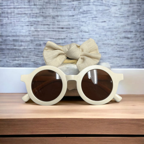 Children Retro Sunglasses & Bow Set