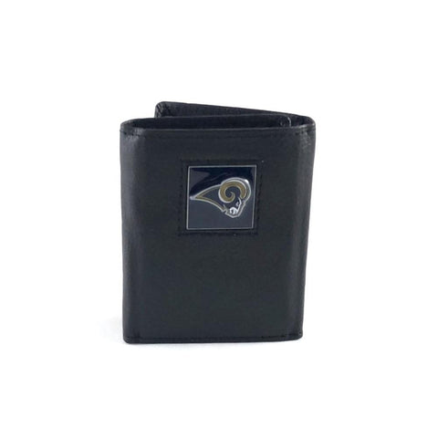 LA Rams Leather Tri Fold Emblem Wallet