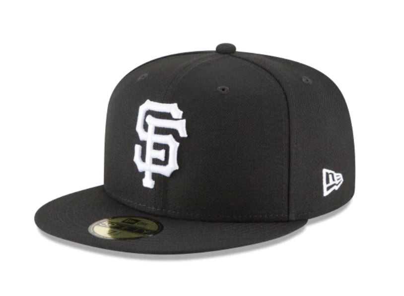 SF Giants Black & White Fitted Cap