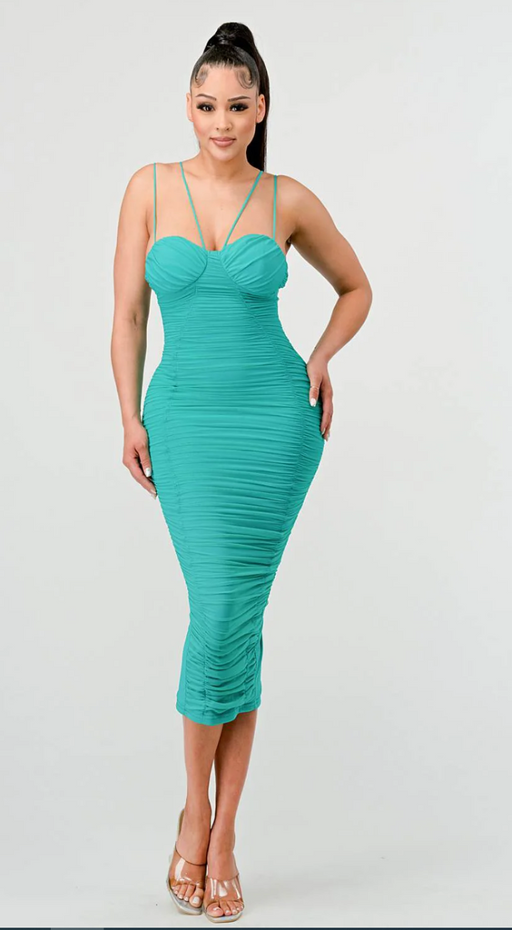 Lux Mesh Sweetheart  Bodycon Dress 73604B