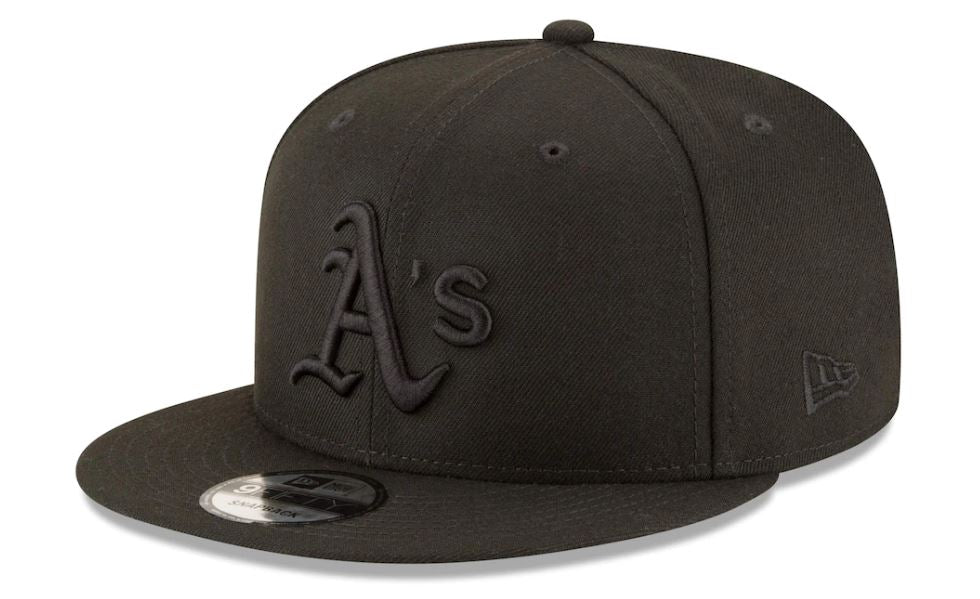 Oakland A's Black Black Snapback