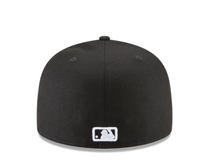 LA Angels Black White Fitted Cap