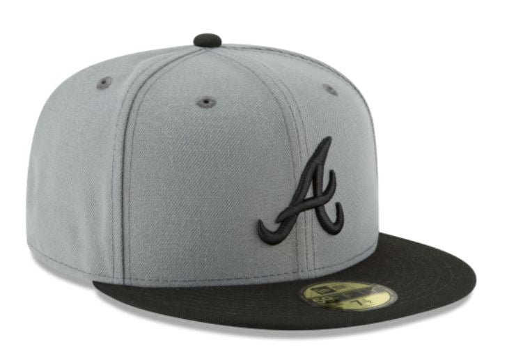 Atlanta Braves New Era 59Fifty Fitted Hat (Team Color Pink Under
