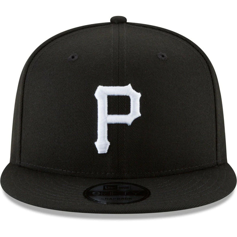 Pittsburgh Pirates Black White Snapback
