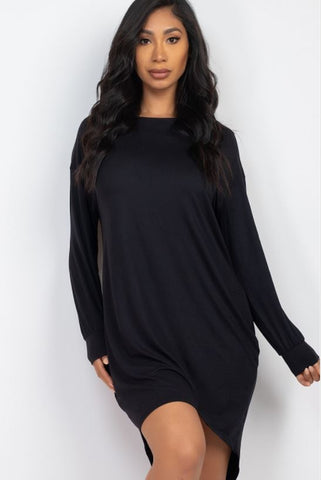 Long Sleeve High Low Dress 2932 (Final Sale)