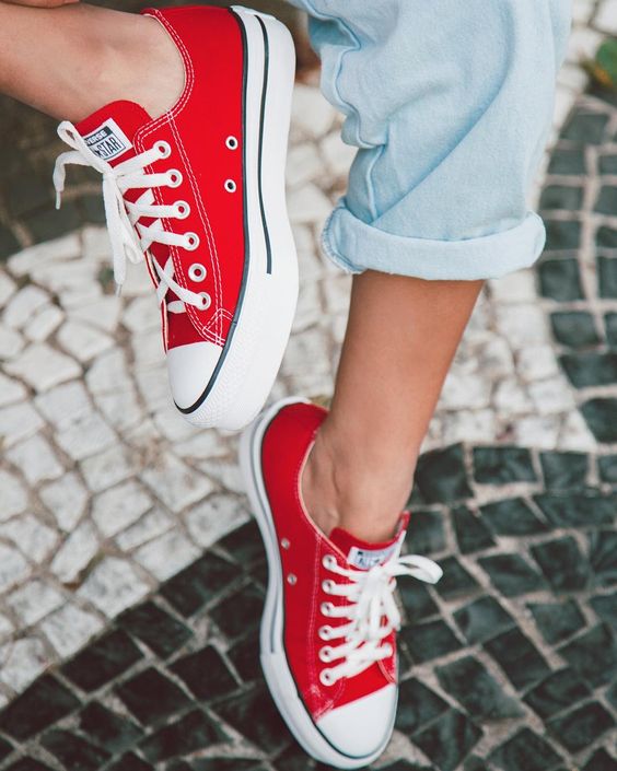 Converse All Star Red Low Top - Craze Fashion