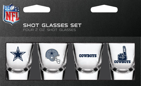 Dallas Cowboys Shot Glasses 4 Pieces