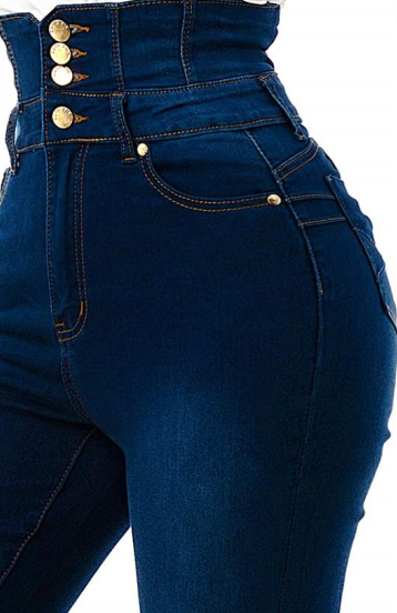 High Waist Flare 4 Button Jean Cutie Pie (FINAL SALE)