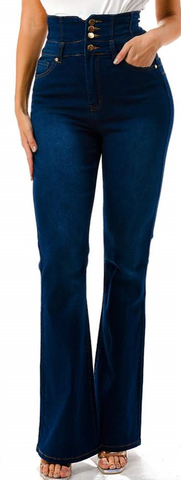 High Waist Flare 4 Button Jean Cutie Pie (FINAL SALE)