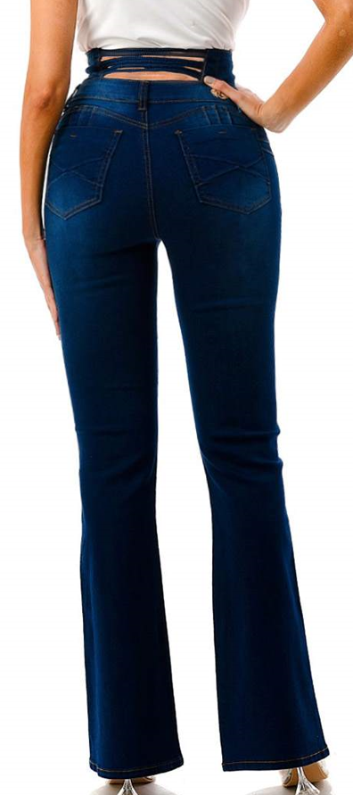 High Waist Flare 4 Button Jean Cutie Pie (FINAL SALE)