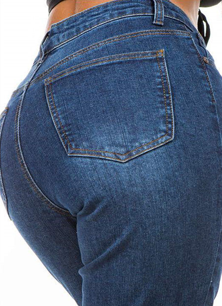 High Waist Streight Leg Jeans
